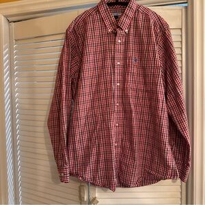 Classic Red Plaid Button-Down Shirt
